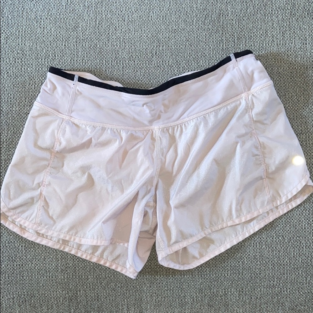 Sparkly pink LuluLemon shorts!